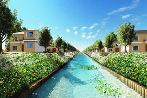 河堤綠化景觀設計效果圖